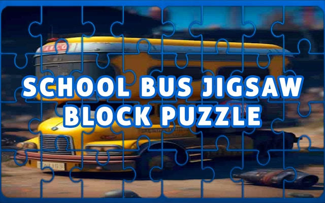 School Bus Jigsaw Block Puzzle Slider Game