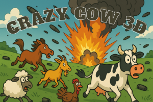 Crazy Cow 3D Animal Showdown - Free Online Game