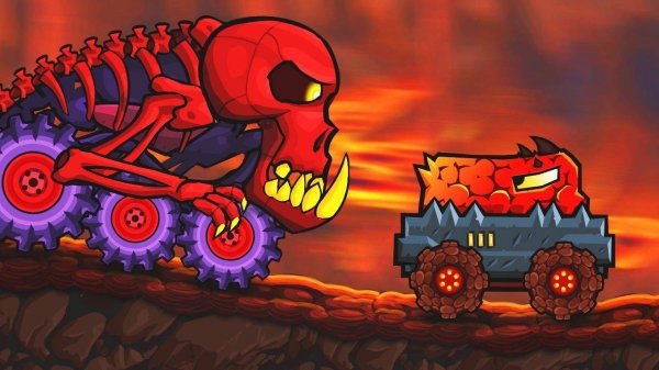 Car Eats Car: Volcanic Adventure - Driving & Racing Arcade Game