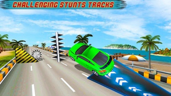 Marvelous Highway Car Stunt Ramp Race Online Arcade Game