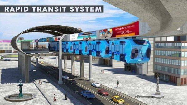 Elevated Train Driving Simulator Sky Tram Driver Online Arcade Game