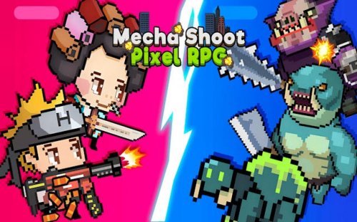 Mecha Shoot Pixel RPG - Action Precision Fighter Game