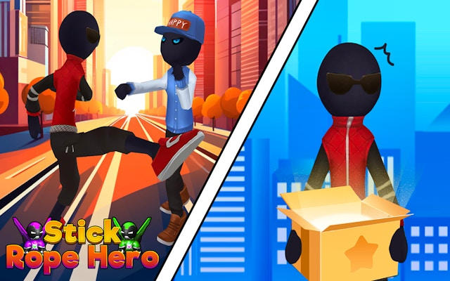 Stick Rope Hero: Superhero Adventure Game