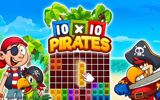 10x10 Pirates Puzzle Game