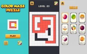 Color Maze Puzzle - Swipe Ball Challenge