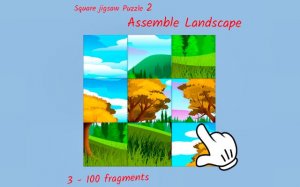 Square Jigsaw Puzzle 2: Assemble Landscape - Free Online Puzzle Game